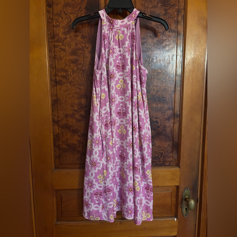 Pink and White Ann Taylor Trapeze Style Dress, size Small